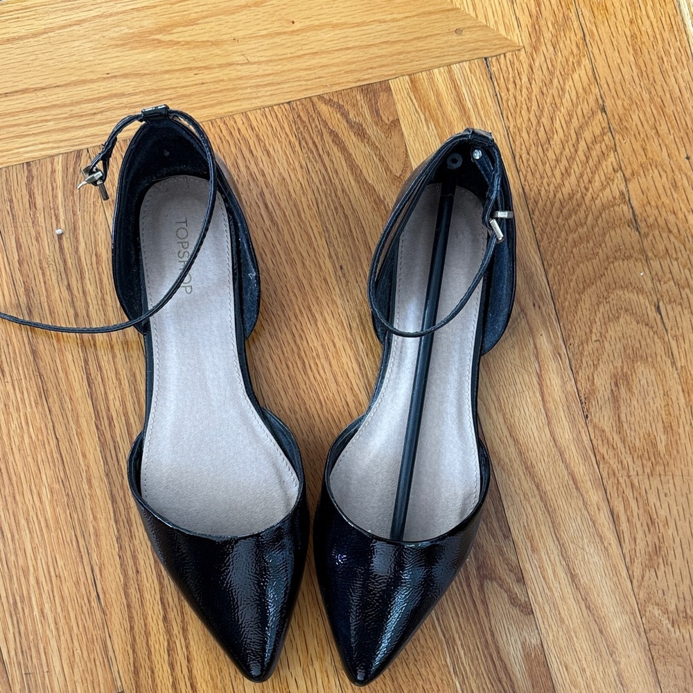 Topshop Black Patent Heels